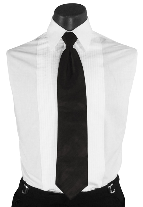 CALVIN KLEIN Black Long Stripe Tie