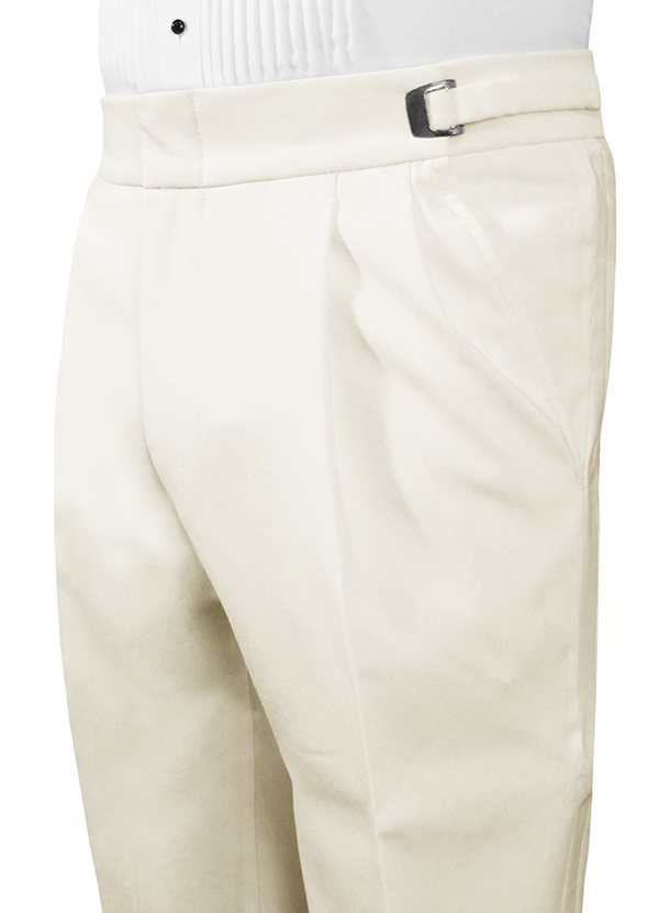 Ivory Double Pleated Pants