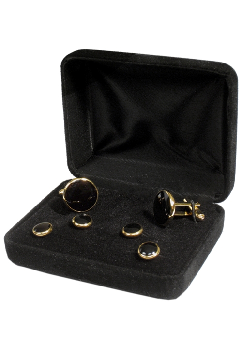 Jascott Black/Gold 'Basic' Formal Jewelry Set