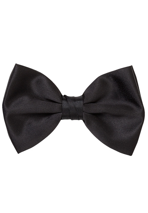 Tuxedo Park 3 Inch Black Satin Bow Tie