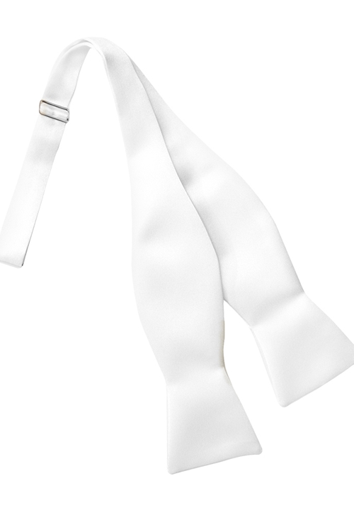 Tuxedo Park White Satin Self Tie Bow Tie