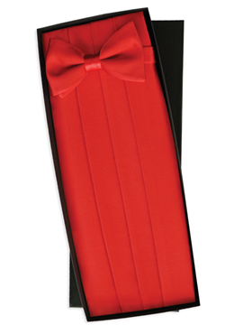 Gorgio Bissoni Red Bow Tie and Cummerbund
