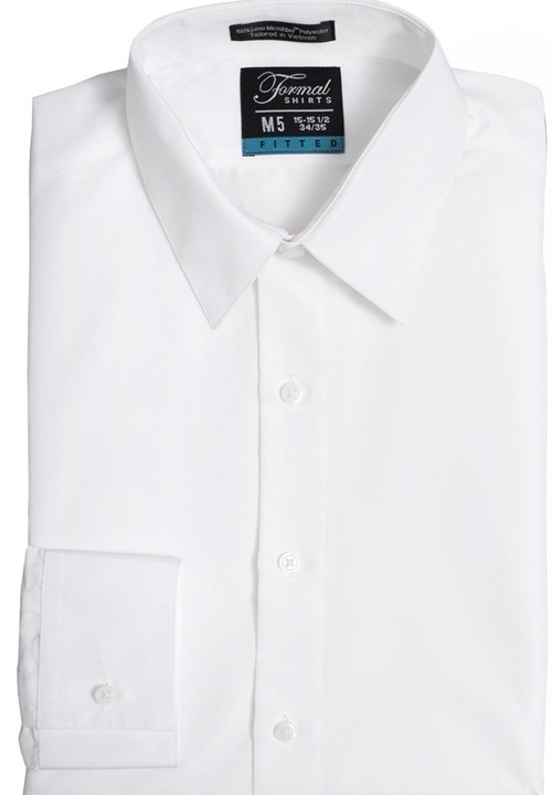 Formal Shirts Vince Fitted White Turn Down Collar Shirt