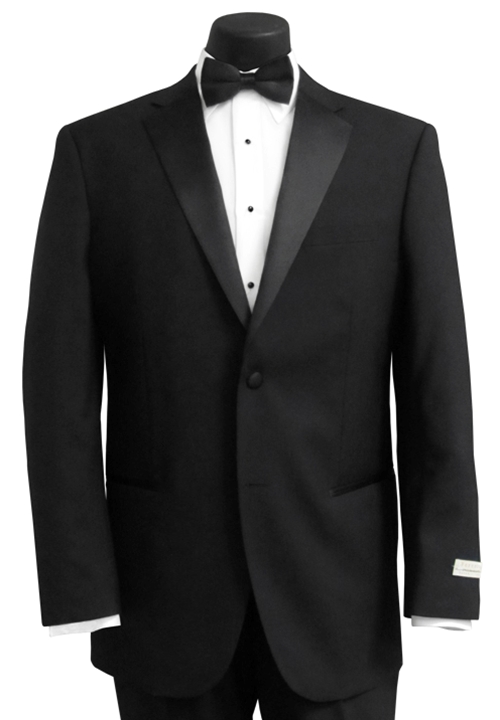 Ferretti Black 'Super 100' Tuxedo Coat and Pant Set