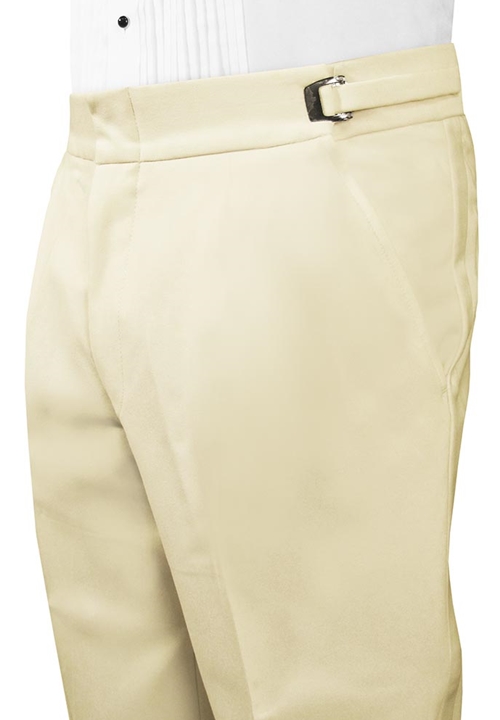 Classic Collection Flat Front Ivory Trousers