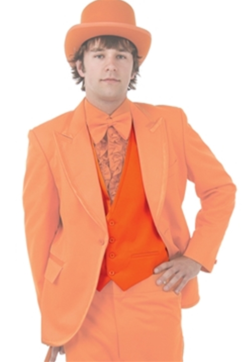 Bright Colored Tuxedos Orange Backless Vest