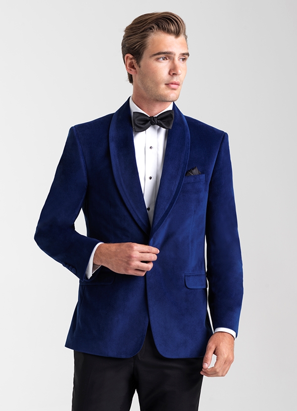 Limehaus Mens Navy Blue Velvet Tuxedo Dinner Suit Jacket