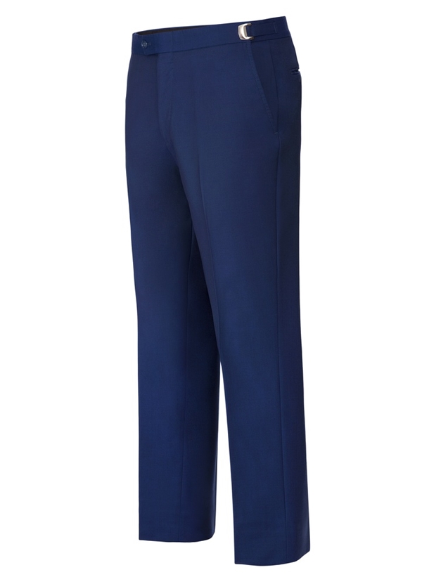 Cobalt Blue Slim S120's Wool Pants
