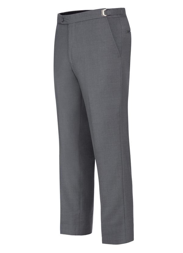 Grey Slim Super 100's Tuxedo Pants