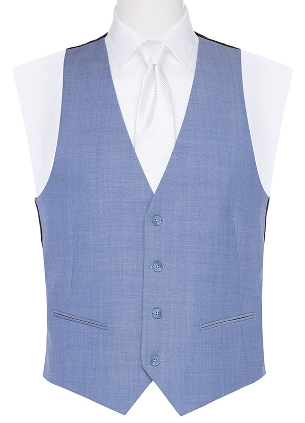 Caribbean Blue Poly Wool Vest