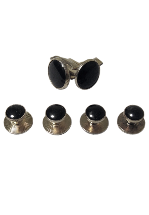 Classic Collection Black & Gold Studs and Links