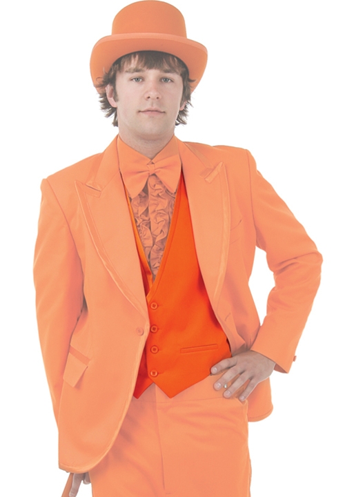 NEW Bright Colored Tuxedos Orange Backless Vest