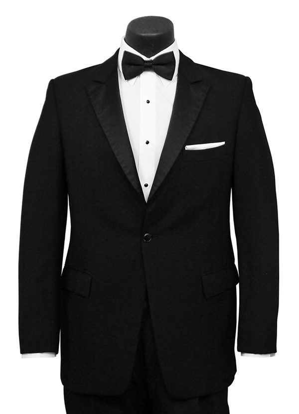 Black 'Wayne' Tuxedo Coat by Classic Collection