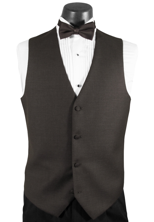 Charcoal Grey 'Madison'  4 Button, Suit Vest