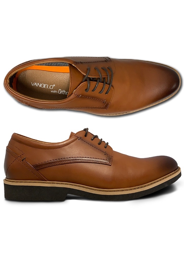 NEW Brown Smoked Toe Lace-up Shoes by Bravo