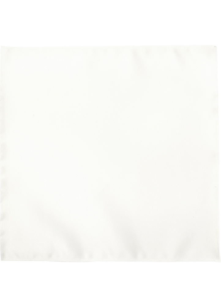 HN016 - White Satin Pocket Square