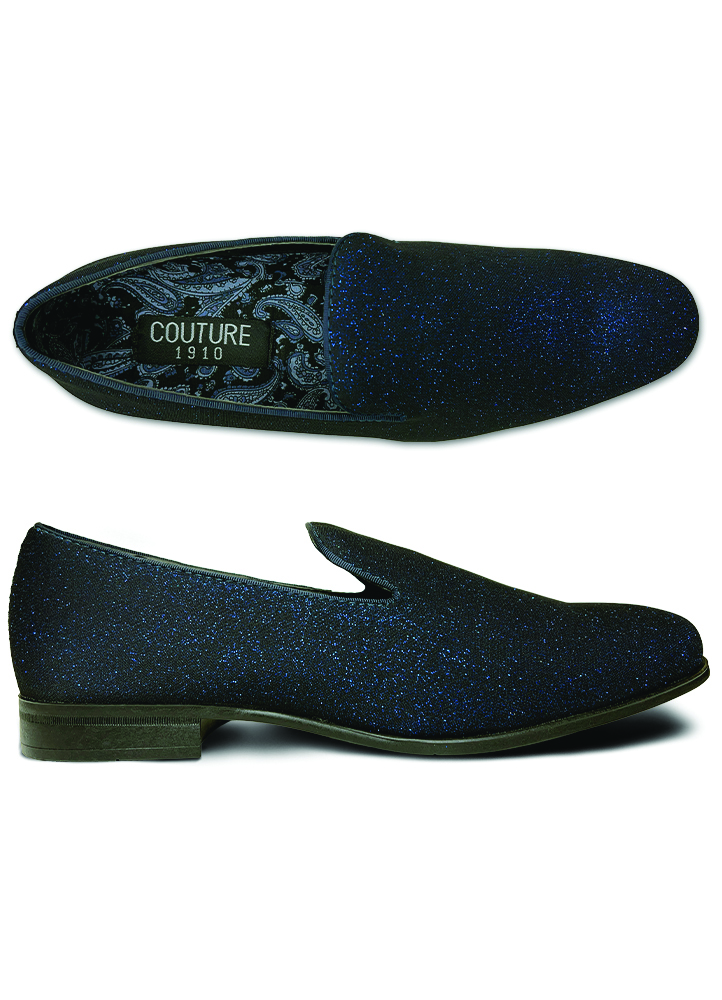 Royal Blue Glitter Slip-On Shoe