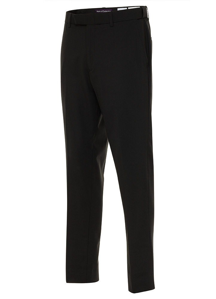 P6623 - Black Trim Fit Metro Pant