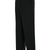 PC00 - Black Classic Fit Tuxedo Pants - Front