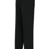 PC00 - Black Classic Fit Tuxedo Pants - Rear