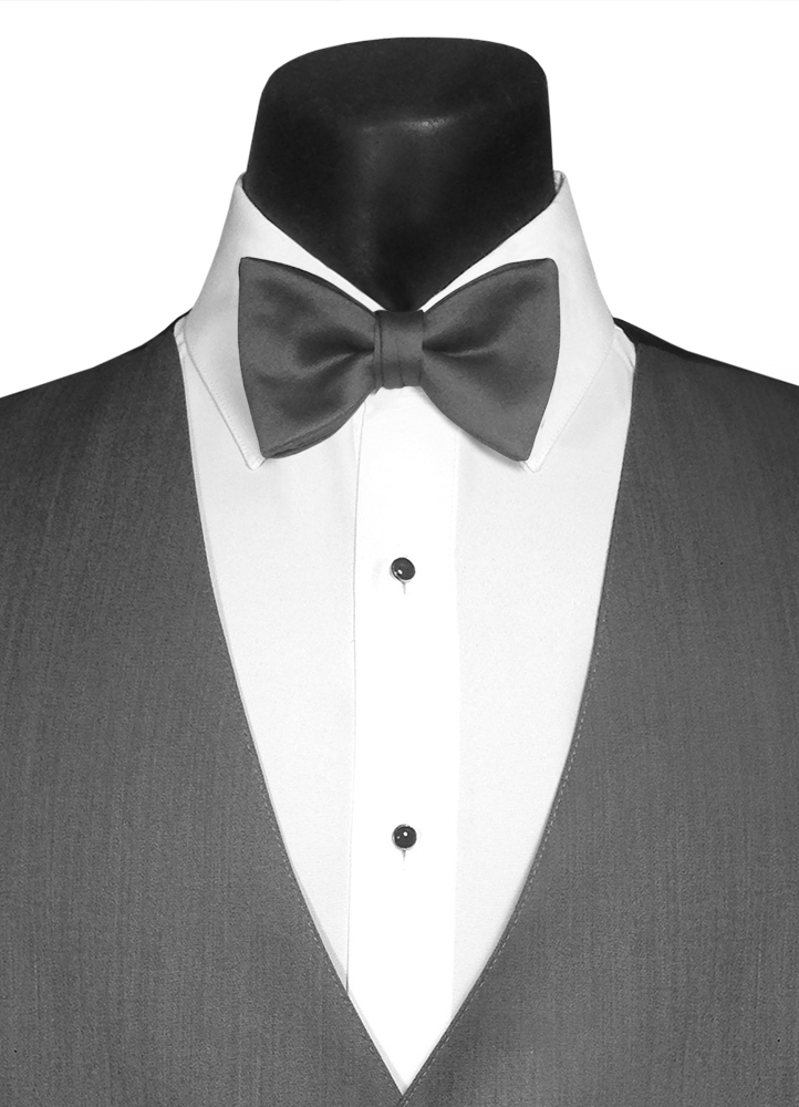 TB013 - Grey Affection Satin Bow Tie