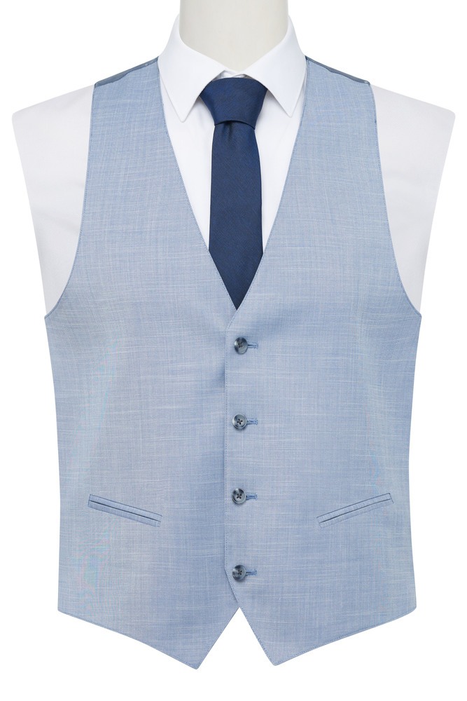 Oxford Blue Sharkskin Power Stretch Vest