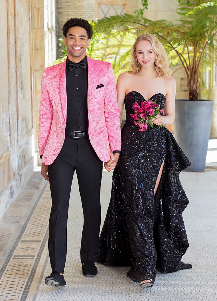 Hot Pink Paisley 'Aries' Tuxedo Separates