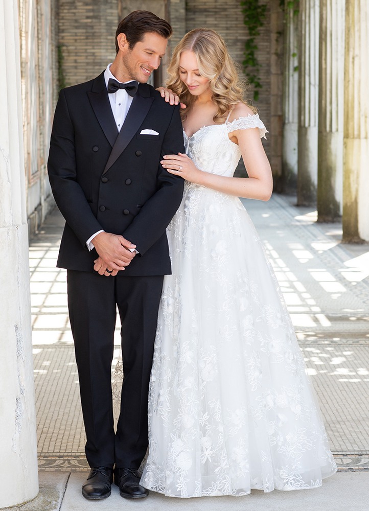 Black 'Winston' Double-Breasted Tuxedo Separates