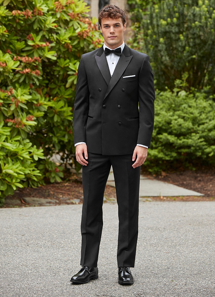 Black 'Scott' Double-Breasted Tuxedo Separates