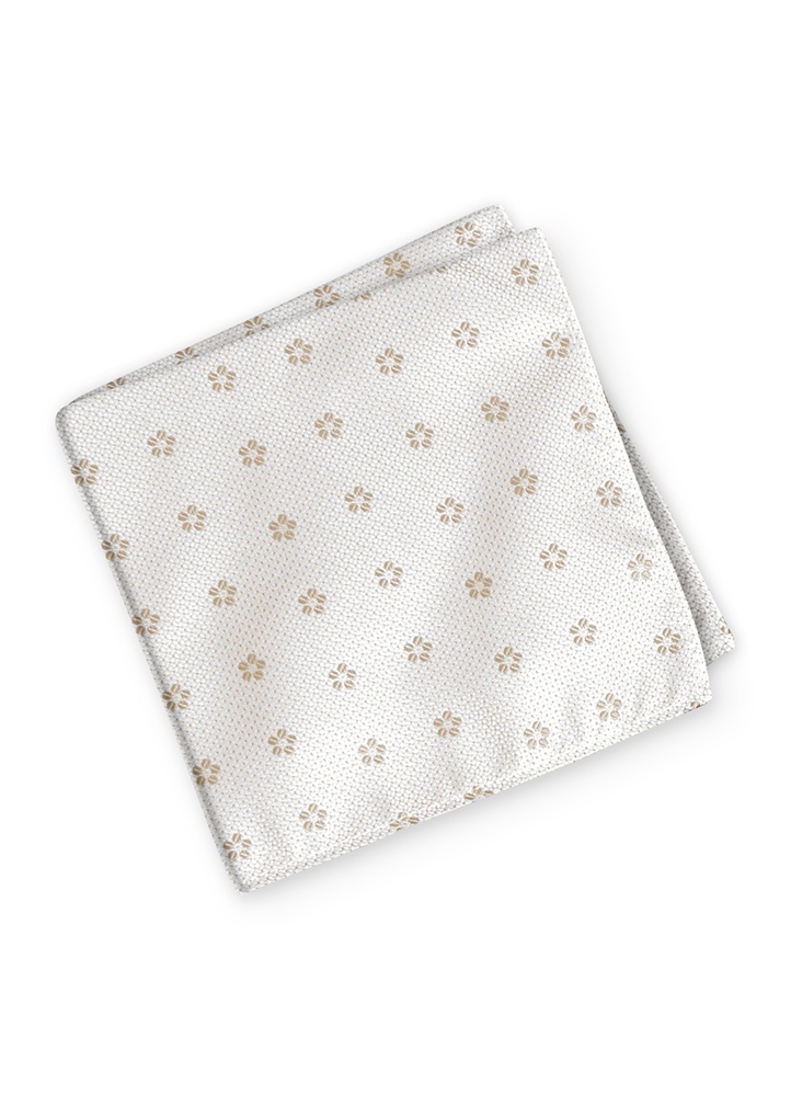 Camel Sienna Floral Pocket Square