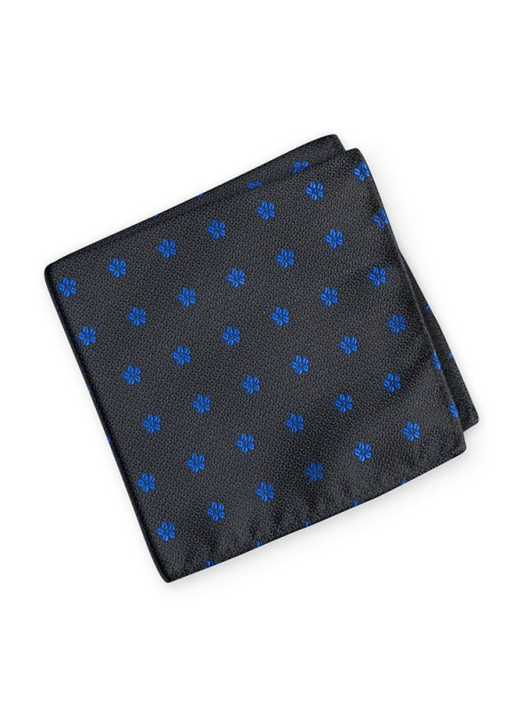 Indigo Sienna Floral Pocket Square