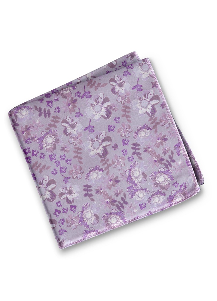 Lavender Floral Fusion Pocket Square
