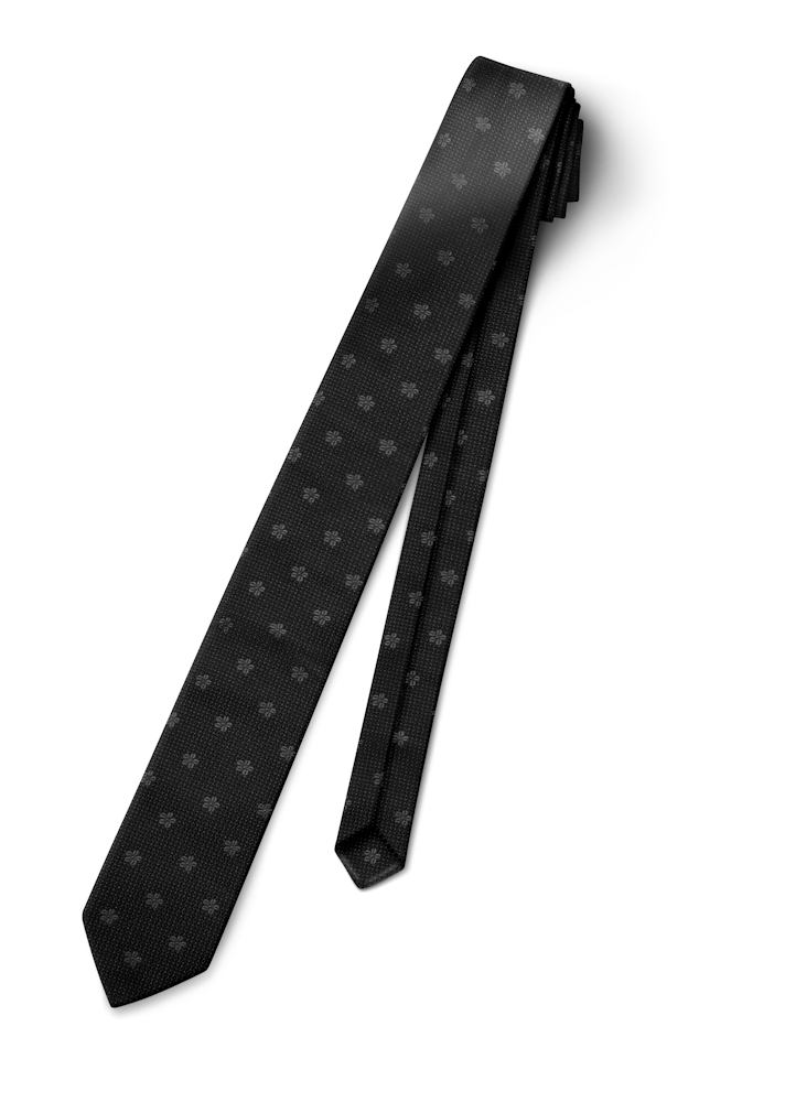 Dark Grey Sienna Floral Tie-Yourself Long Tie