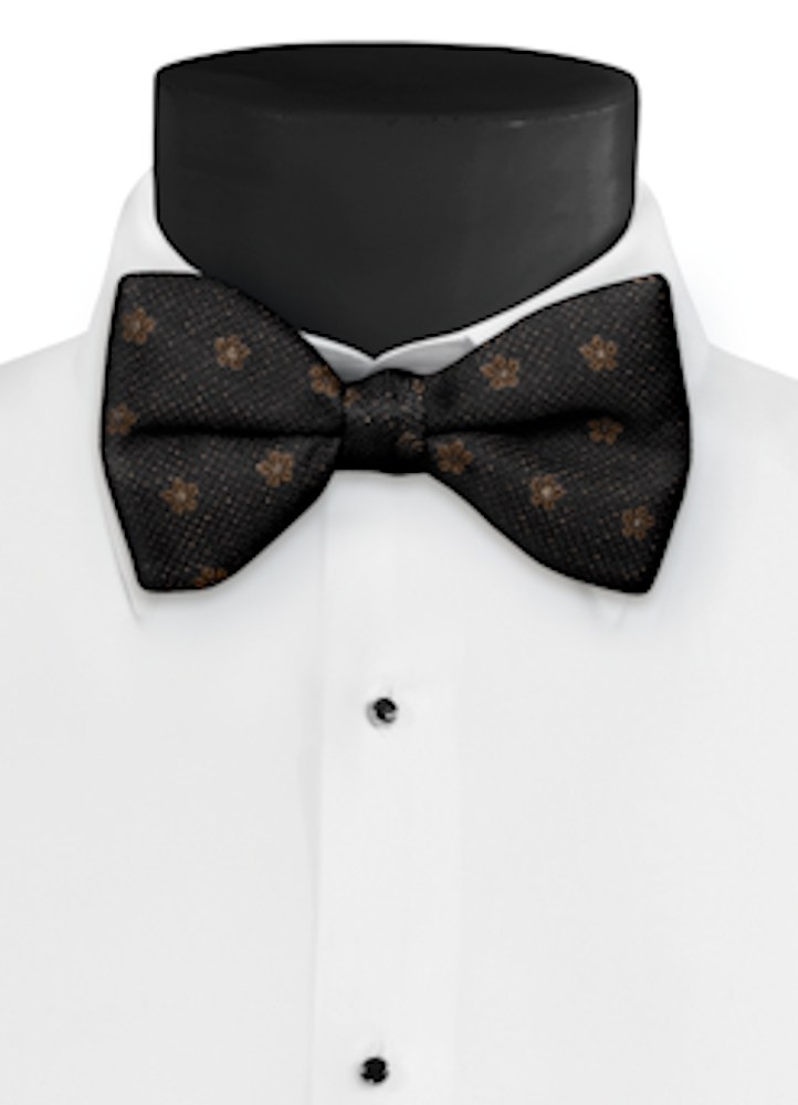 Cocoa Sienna Floral Hand-Knot Bow Tie