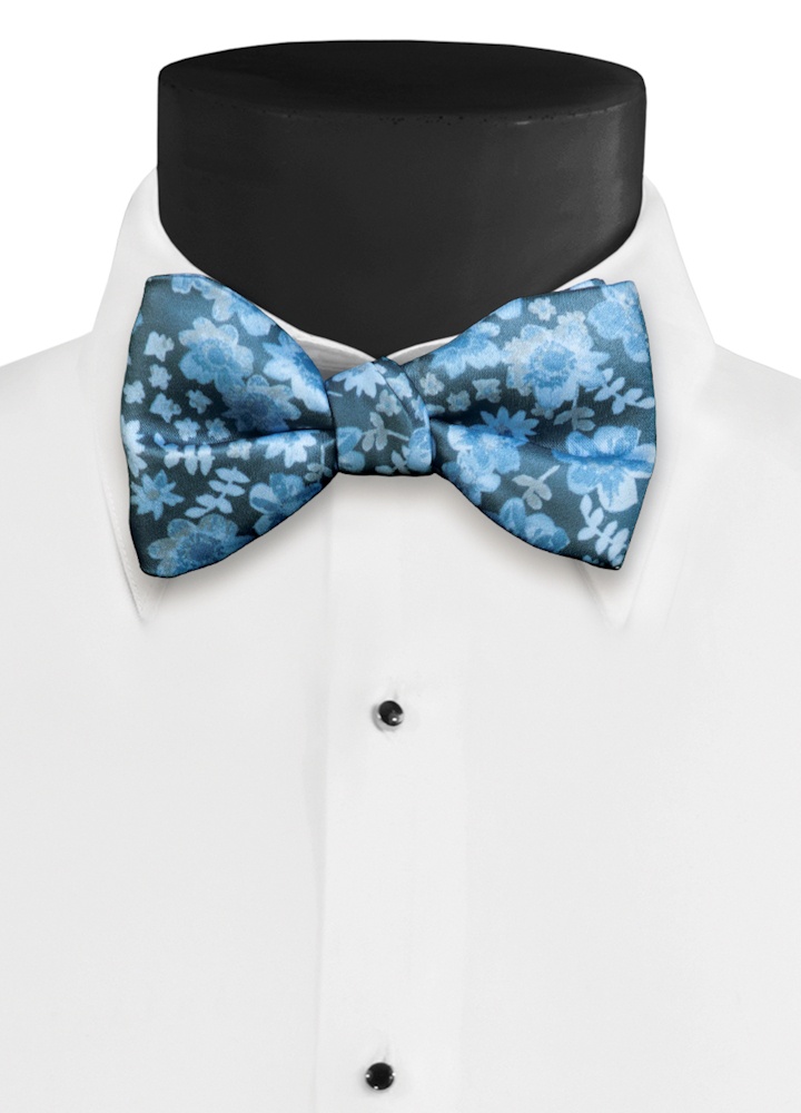 Corn Flower Floral Fusion Hand-Knot Bow Tie