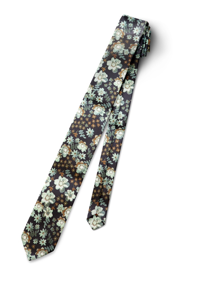 Sage Floral Fusion Tie-Yourself Long Tie