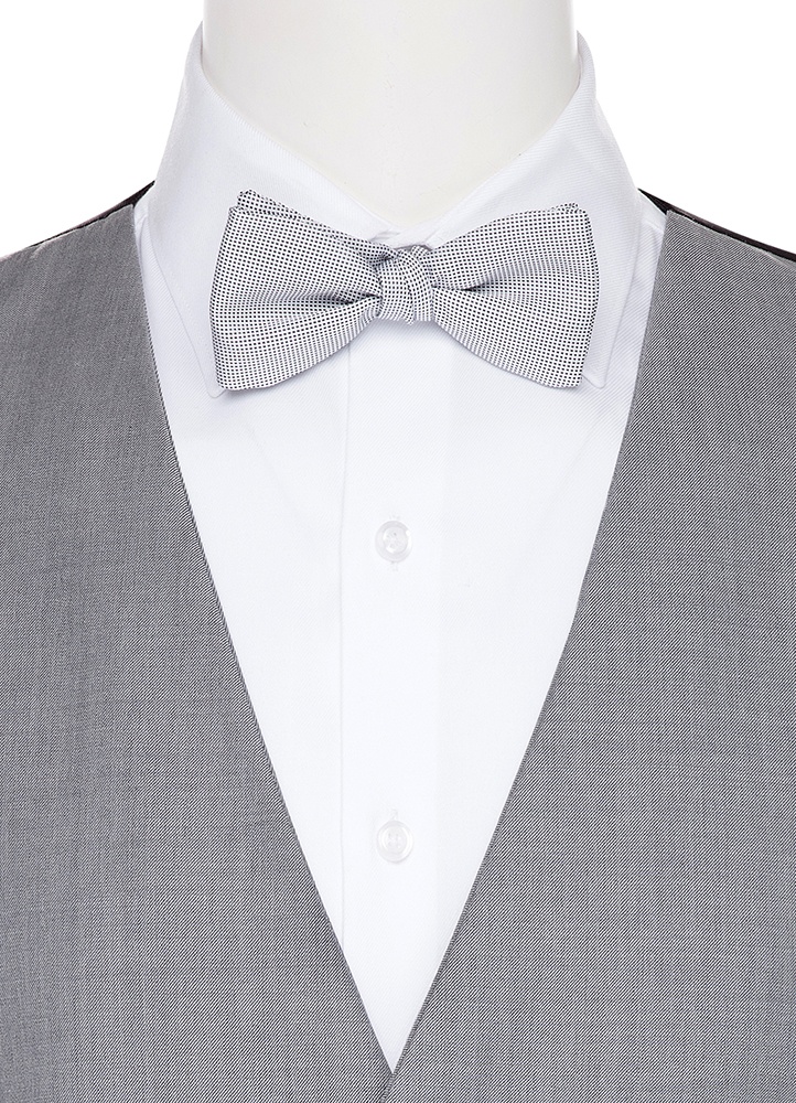 Heather Grey Coordinating Pattern Bow Tie