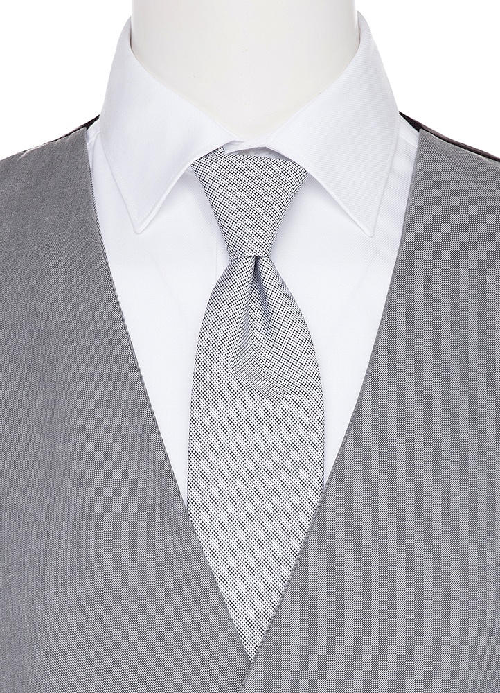 Heather Grey Coordinating Pattern Pre-Tied Long Tie