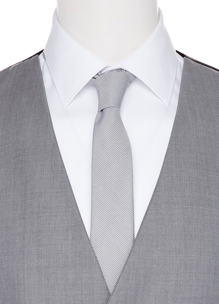 Heather Grey Coordinating Pattern Tie-Yourself Long Tie