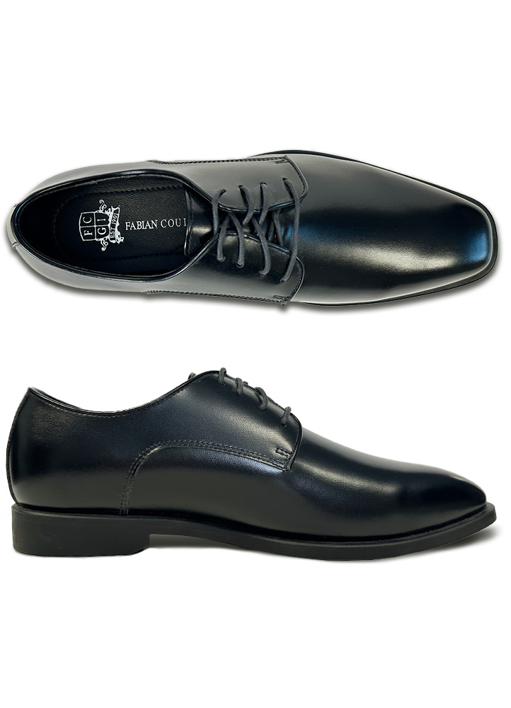 Black Matte 'Tuscano' Lace-Up Shoe