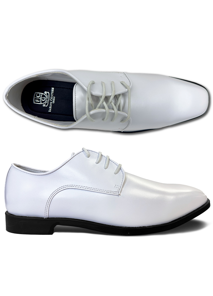 White Matte 'Tuscano' Lace-Up Shoe